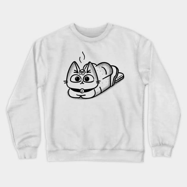 Cozy Cat Loaf Crewneck Sweatshirt by plattercats